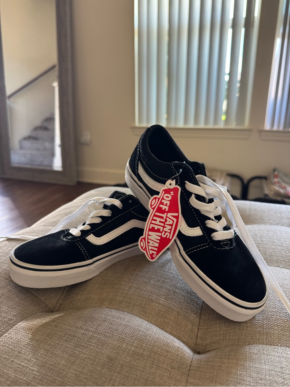 Vans Kids Old Skool Black with White Stripe Sneakers